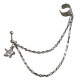 Bijou bague oreille avec chaine acier 316L motif étoile en brillant TIPT 07