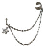 Bijou bague oreille avec chaine acier 316L motif étoile en brillant TIPT 07