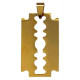 Pendentif lame rasoir acier doré SSP-117-D