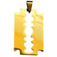 Pendentif lame rasoir acier doré SSP-117-D