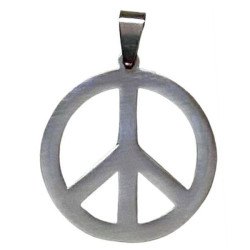 Pendentif peace and love acier PDT043