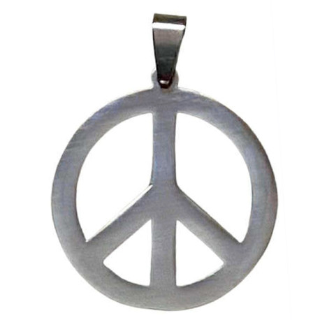 Pendentif peace and love acier PDT043