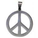 Pendentif peace and love acier PDT043