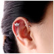 Motif marquise 3 brillants sertis avec chaine et strass acier 316L, pour barre 1,2 mm avec pas de vis interne 0,8 mm INSCJ 21