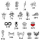 Bijou labret 1,2 mm acier 316L avec différents motifs à visser MLBSC