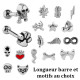 Bijou pour l'oreille acier 316L différents motifs MBLSC