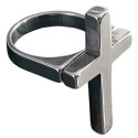 Bague motif croix chrétienne acier FBA2510A