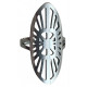 Bague motif ethnique acier FBA2504A