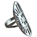 Bague motif ethnique acier FBA2504A