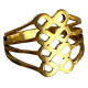 Bague motifs infinis style ethnique acier doré FBA2505D