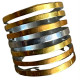 Bague 7 anneaux différents coloris acier FBA2506