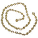 Collier acier doré grain de café 6 mm HC02D
