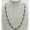 Collier acier et acier noir grain de café 8 mm HC08N