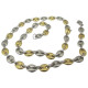 Collier acier et acier doré grain de café 8 mm HC08BI