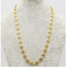 Collier acier doré grain de café 8 mm HC08D