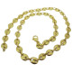 Collier acier doré grain de café 8 mm HC08D