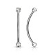 Barre pliée 1,2 mm GM acier 316L brillants blancs 3 mm CSE07