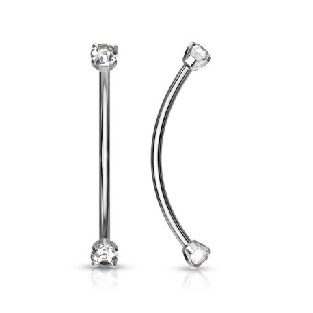 Barre pliée 1,2 mm GM acier 316L brillants blancs 3 mm CSE07