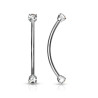 Barre pliée 1,2 mm GM acier 316L brillants blancs 3 mm CSE07