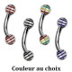 Barre pliée 1,2 mm acier 316L boules rayées CSB