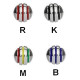 Barre pliée 1,2 mm acier 316L boules rayées CSB