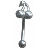 Barre pliée 1,2 mm acier 316L motif cerises ESC106