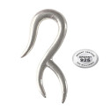 Elargisseur forme tribal oreille argent massif 925 gros diamètre EC02ARG