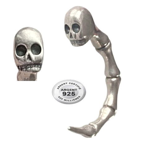 Elargisseur crane oreille argent massif 925 gros diamètre EC03ARG