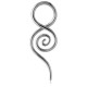 Elargisseur twister motif spirale 2 mm oreille acier 316L gros diamètre CLSC 33