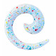 Elargisseur spirale tacheté oreille acrylique blanc gros diamètre USP-taches