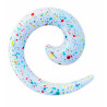 Elargisseur spirale tacheté oreille acrylique blanc gros diamètre USP-taches