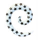 Elargisseur spirale étoiles oreille acrylique blanc gros diamètre USP-etoiles-WH