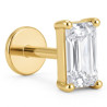 Bijou labret 1,2 mm motif rectangle brillant Titane doré ASTM F-136 à visser interne 0,8 mm TGPINMLBJ076