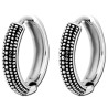 Paire d'anneaux bombés fermés à clip avec points acier 316L HBH 23