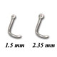 Bijou piercing nez boule tige tire-bouchon acier 316L CNO