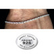 Chaine cheville argent 925 maille motif spirale 2 mm CV 24