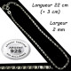 Chaine cheville argent 925 maille motif spirale 2 mm CV 24
