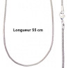 Chaine acier tube serpent 2,5 mm HC101
