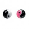 Boule acrylique symbole ying yang, à visser 1,2 mm MUYYB