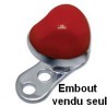 Embout coeur rouge pour micro dermal acier 316L émaillé TIADK 14
