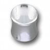 Plug incurvé avec brillant blanc pour oreille acier 316L gros diamètre FLMP