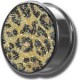 Plug acrylique avec motif léopard avec crystal de swarovski gros diamètre PLPSCC