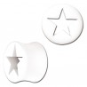 Plug étoile pour oreille acrylique blanc gros diamètre FPLPP 04