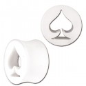 Plug pique pour oreille acrylique blanc gros diamètre FPLPP 12