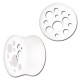 Plug bulles pour oreille acrylique blanc gros diamètre FPLPP 16