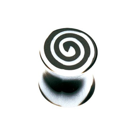 Plug incurvé spirale pour oreille acrylique gros diamètre VPB