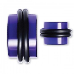 Plug pour oreille acrylique bleu UV gros diamètre UPLBL