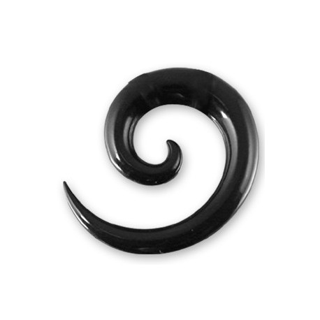 Elargisseur spirale oreille acrylique noir gros diamètre USP