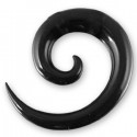 Elargisseur spirale oreille acrylique noir gros diamètre USPBK