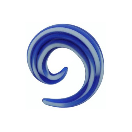 Elargisseur spirale bariolé oreille acrylique gros diamètre USP 02